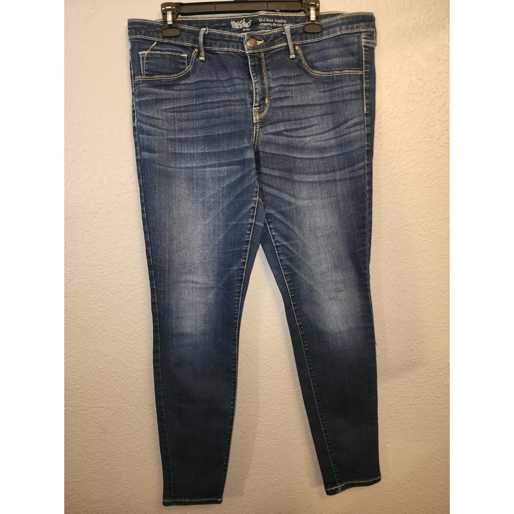 Mossimo Women's Denim Jeggings, Mid‎ Rise Skinny Jean, Size 16, 31" Inseam
